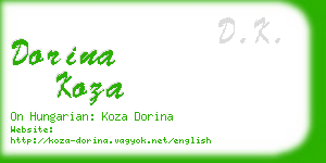 dorina koza business card